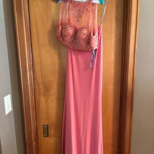 Two piece prom dress
